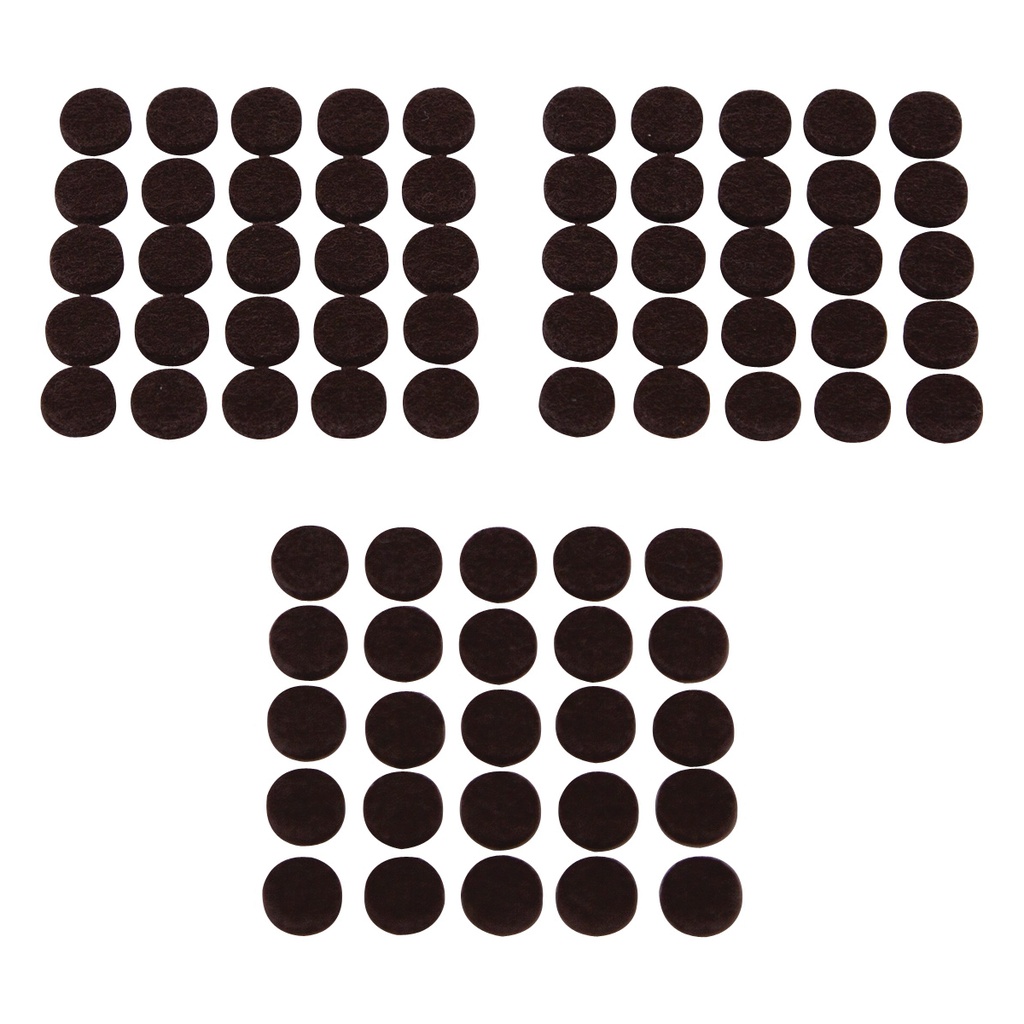 Furniture Pad 3/8" Round Felt Brown PK75