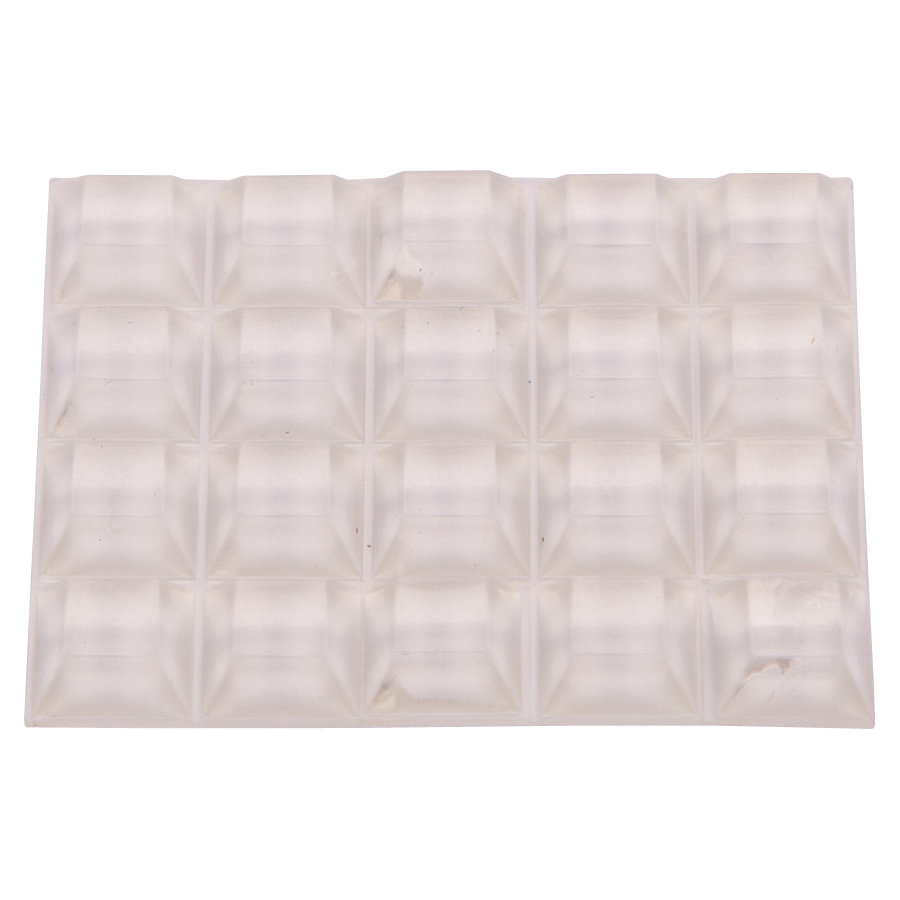Square Bumper Clear 1/2" Self Adhesive 20PK