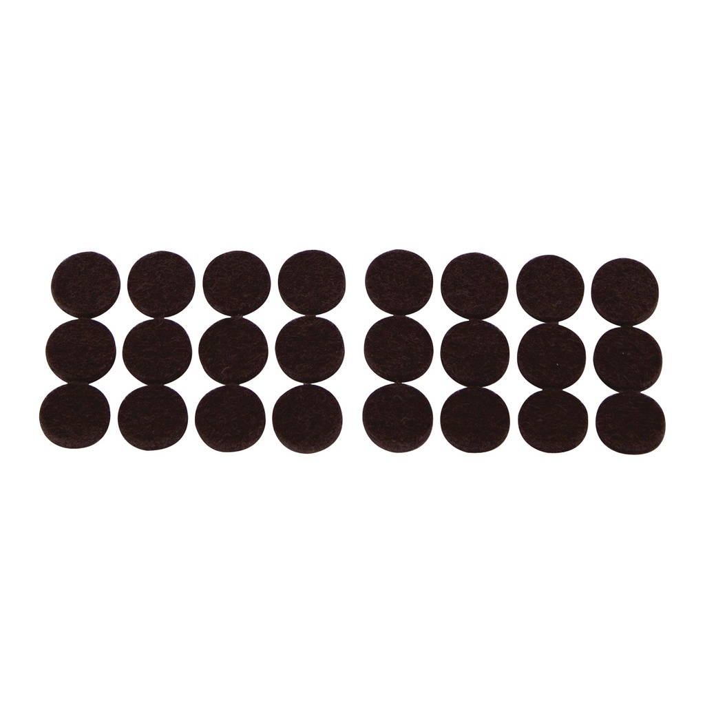 Furniture Pad 1/2" Round Felt Brown PK24