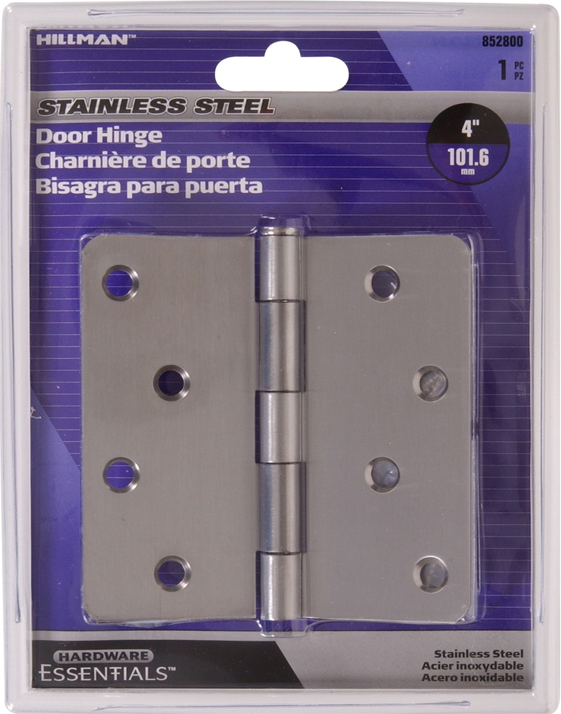 CD-1/4RD FM HINGE 4" SS
