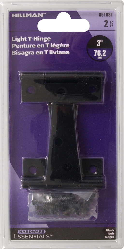 CD-LIGHT T-HINGE 3 BLACK