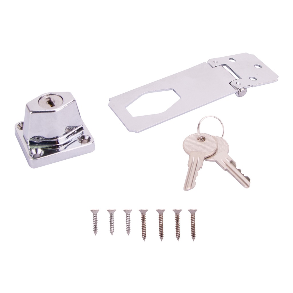 Hasp Safety Keyed 3-1/2" Chrome