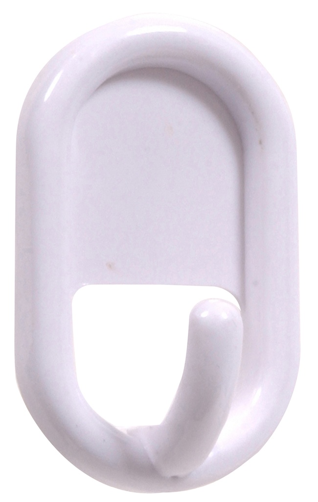 CD-PLASTIC OVAL HOOK WHT