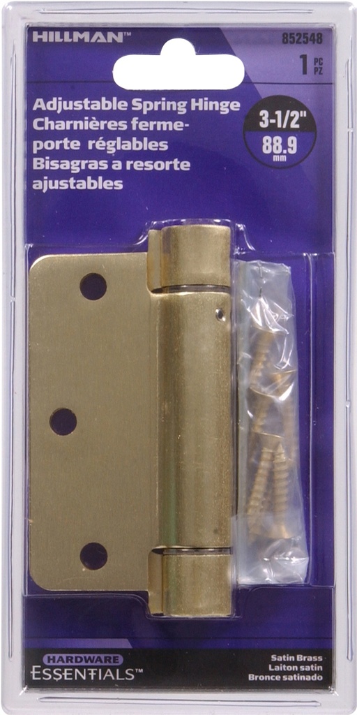 Adjustable Spring Hinge 3-1/2"