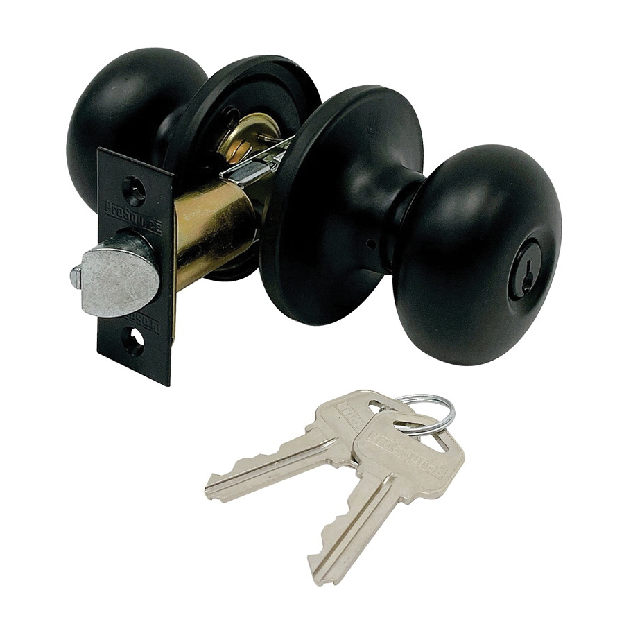 Door Knob Entry Matte Black