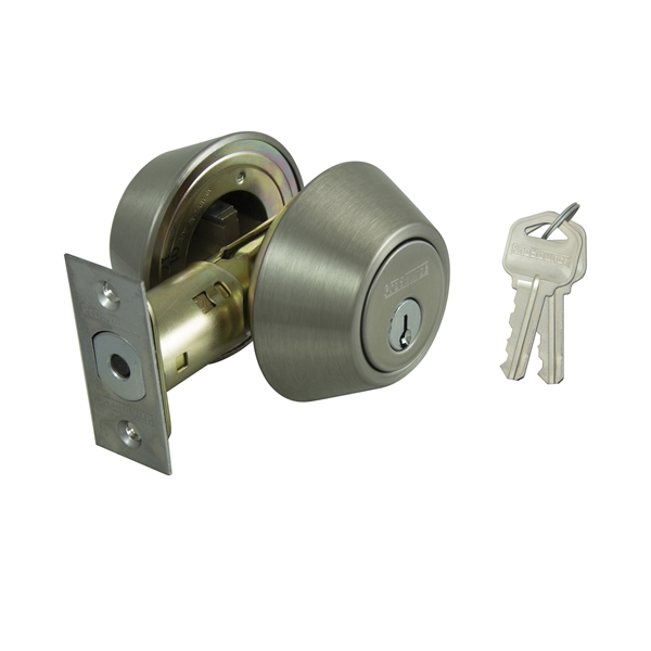 Deadbolt Double Cylinder Satin Nickel