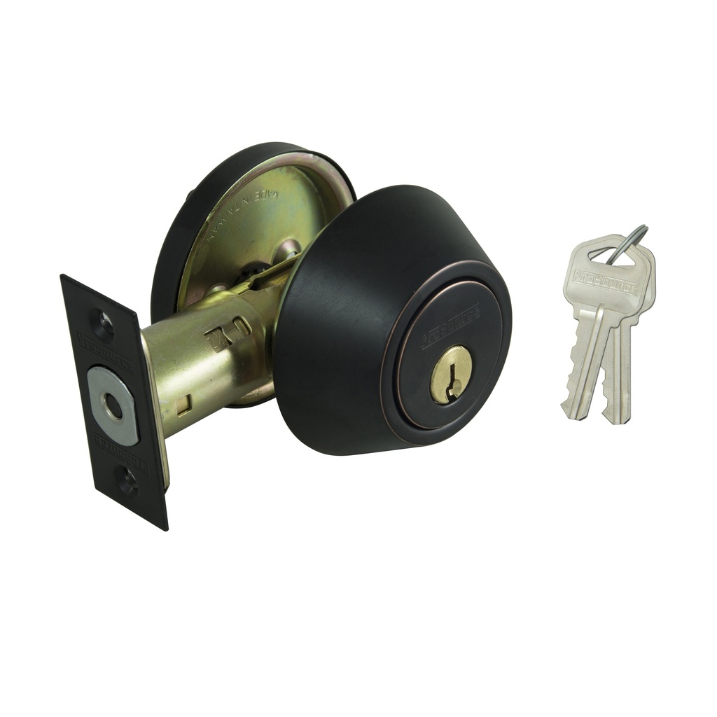Deadbolt Single Cylinder Aged Bronze