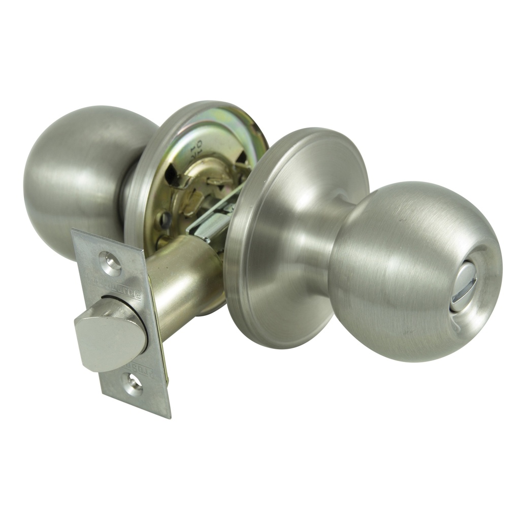 Door Knob Bed & Bath Satin Nickel Tubular
