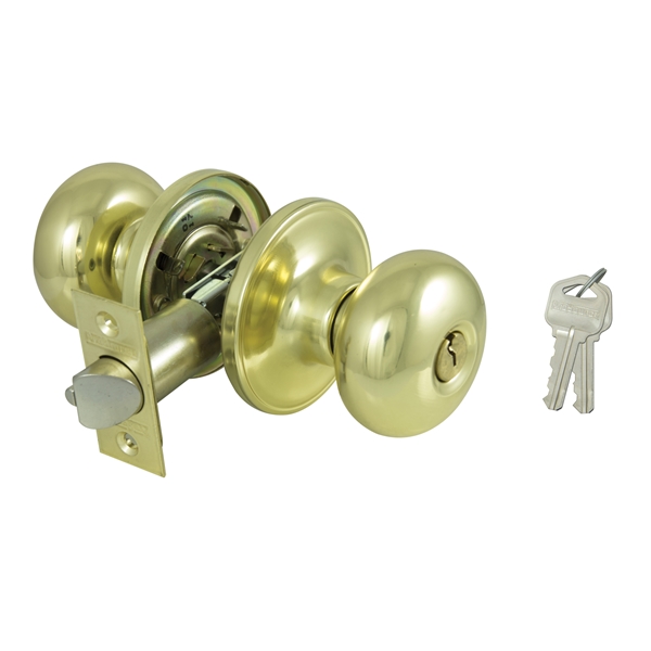 Door Knob Entry Polished Brass
