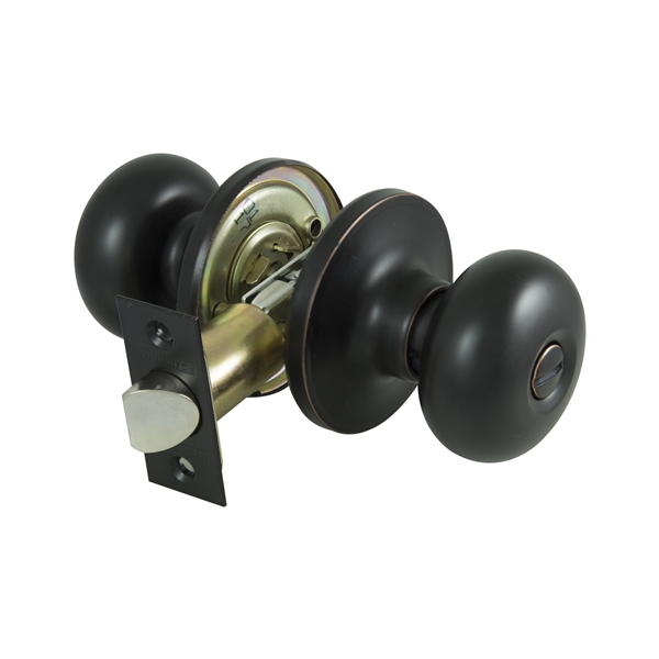 Door Knob Bed & Bath Antique Bronze Tubular