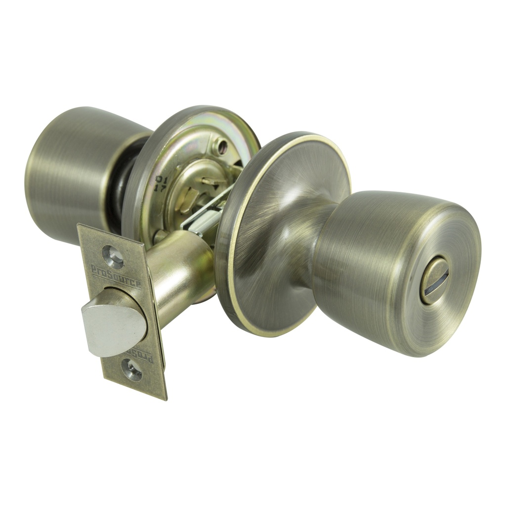 Door Knob Bed & Bath Antique Brass Tulip