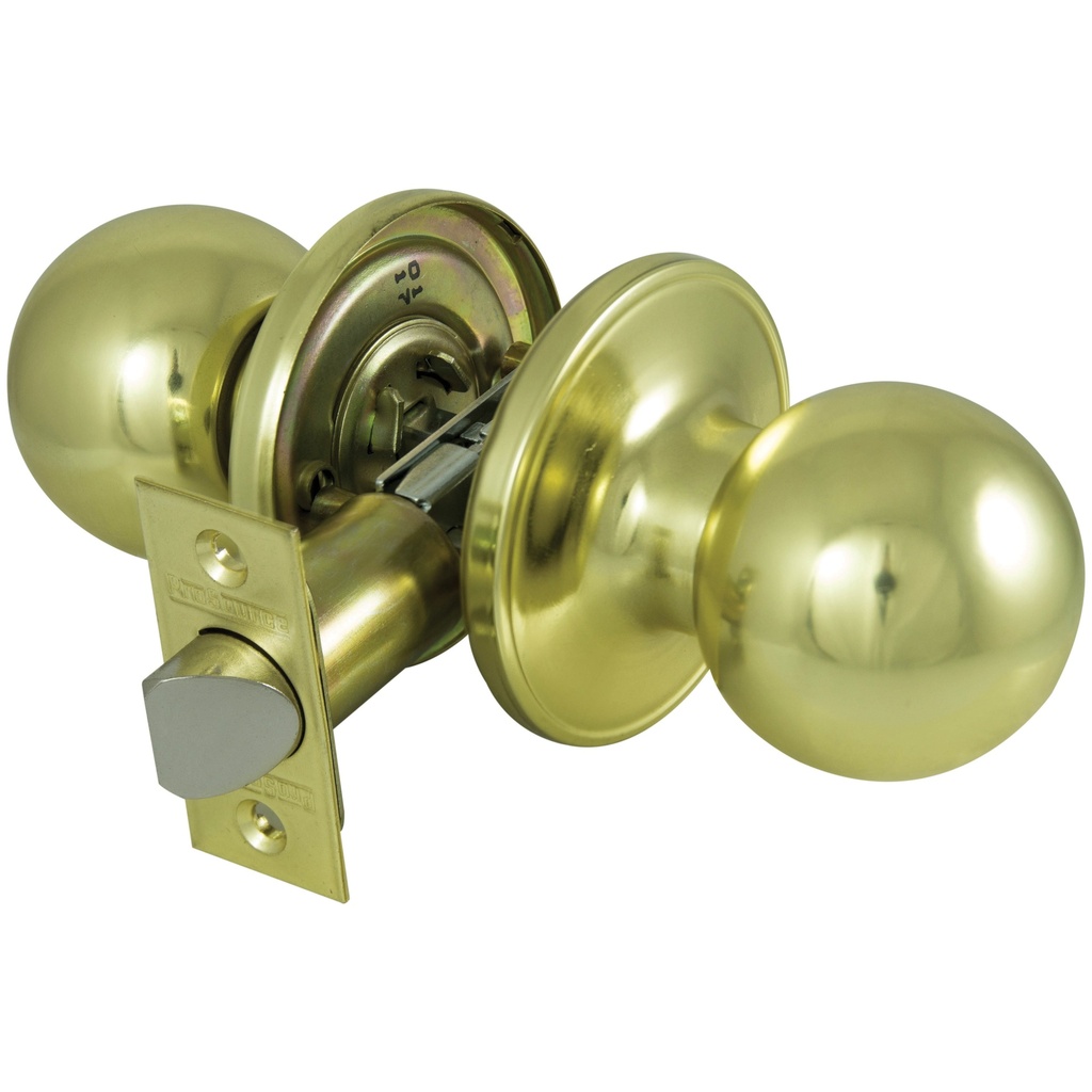 Door Knob Hall & Closet Polished Brass