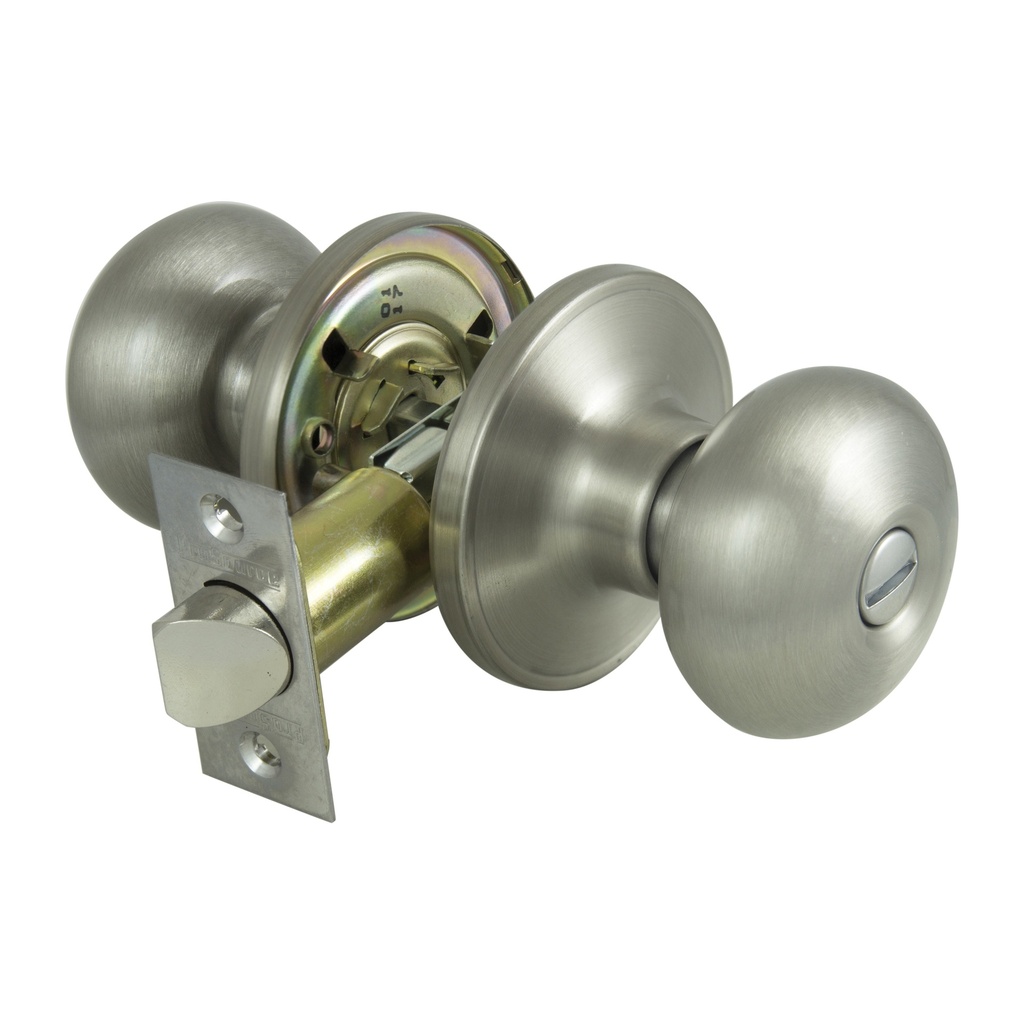 Door Knob Bed & Bath Satin Nickel Tubular
