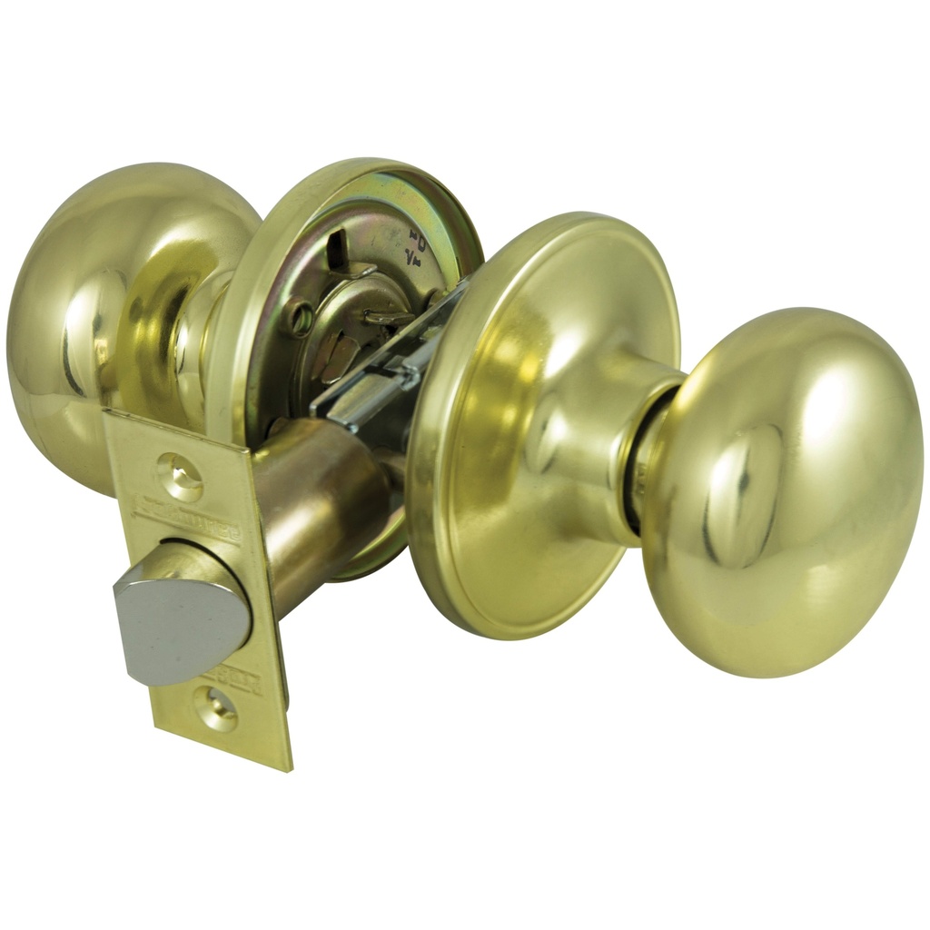 Door Knob Hall & Closet Polished Brass Baron