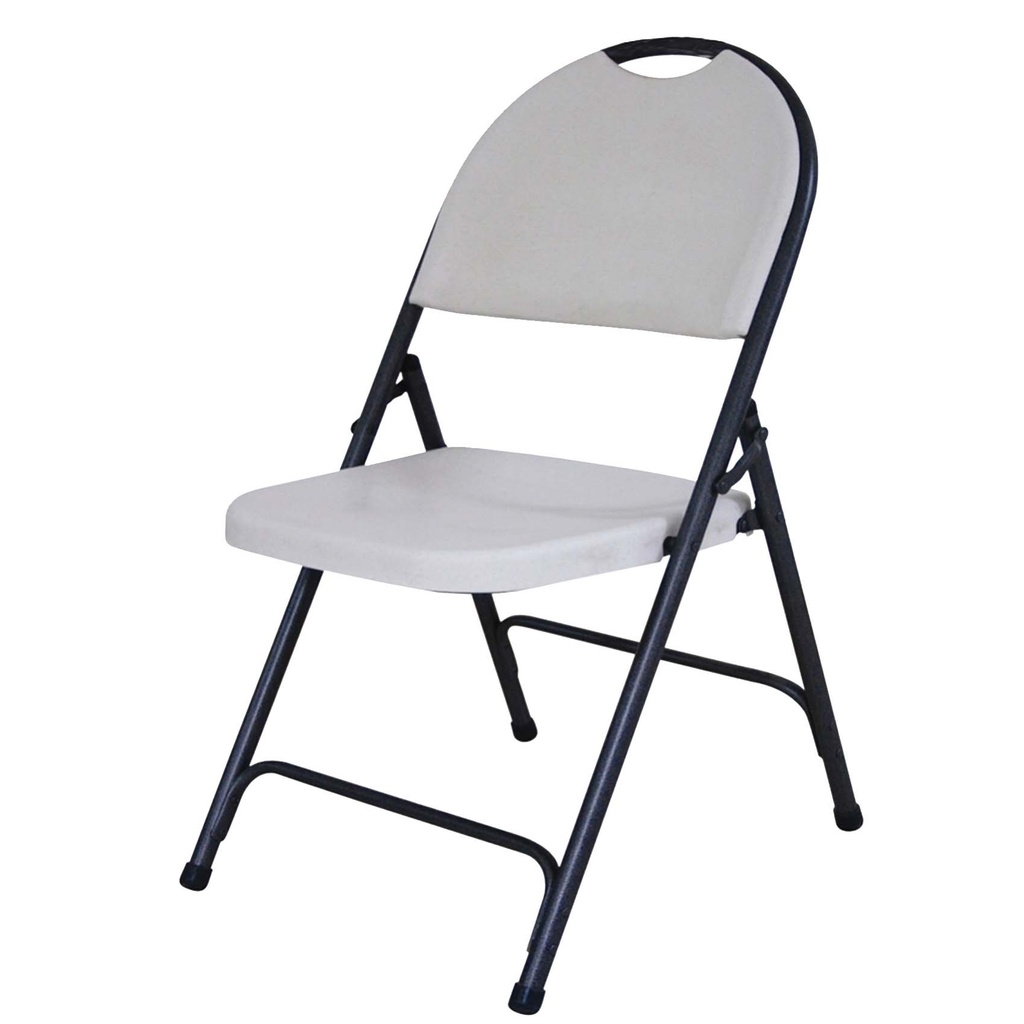 Folding Chair 300lb Steel/Plastic White