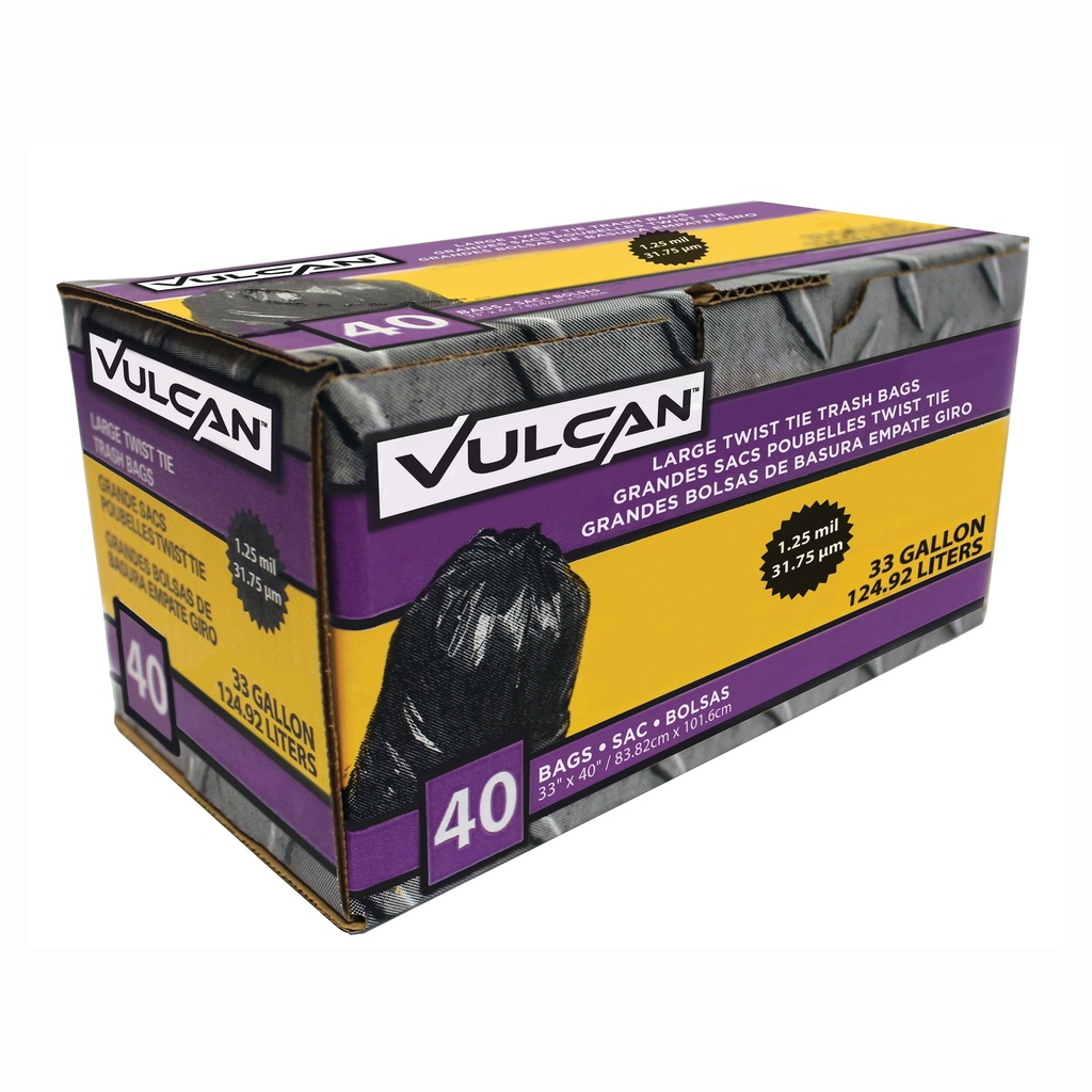 33308 33GAL TRASH BAG BLACK