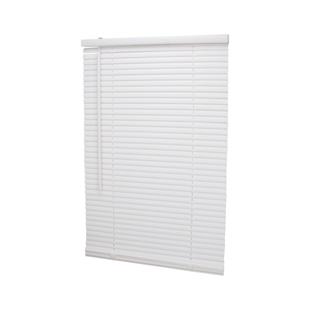 Blind Mini Cordless 25"x64" White 1" Slats
