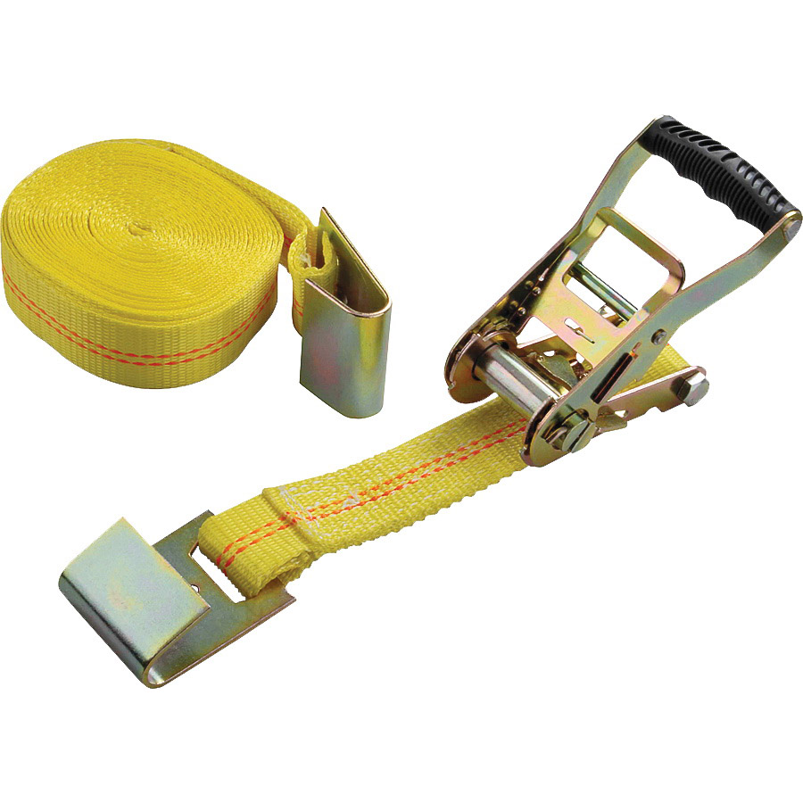 Tie Down Ratchet 2"x27' Yellow Flat Hook