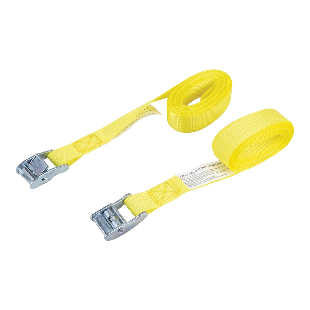 Lashing Strap 1"x13' Yellow 200lb 2PK