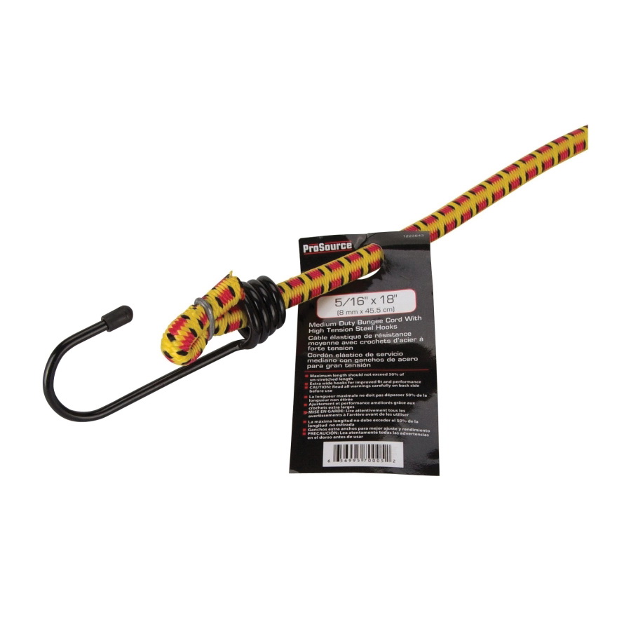 Bungee Cord 18"x5/16" Yellow