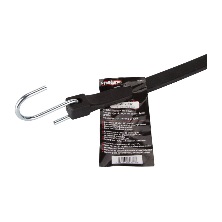 Tie Down EPDM Rubber 14"x3/4" Black