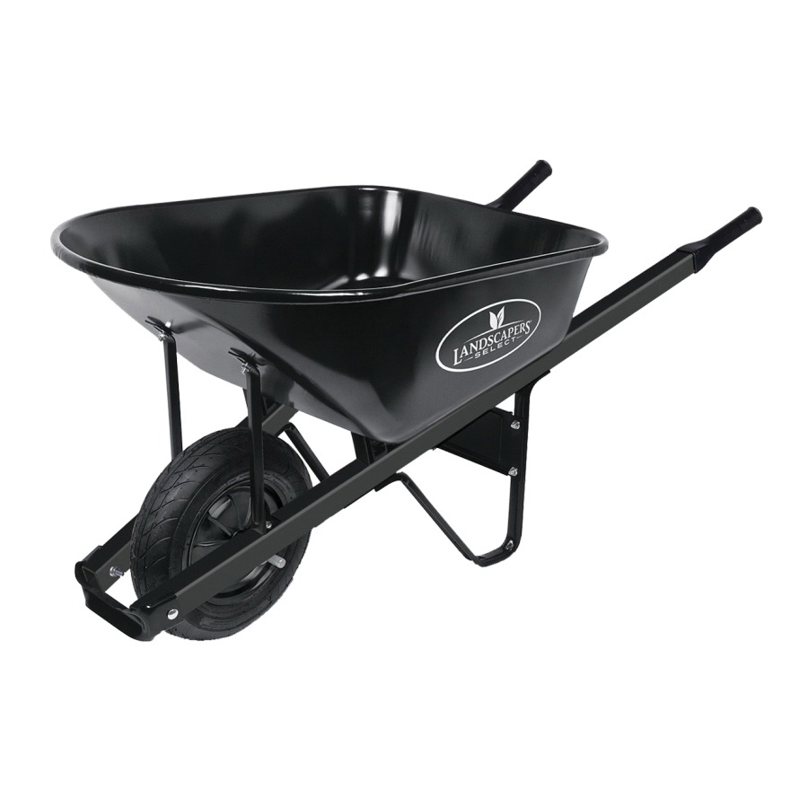 Wheelbarrow Black Steel Tray 6Cu.Ft