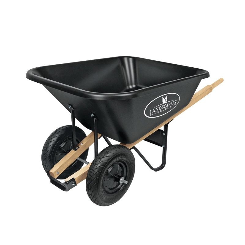 Wheelbarrow Black 2 Wheel Polypropylene Tray 8Cu.Ft