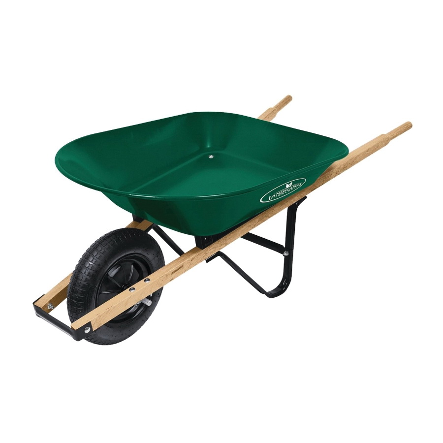 Wheelbarrow Green Steel Tray 4Cu.FT