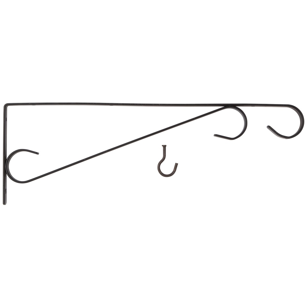 Planter Bracket 15" Double Pot Swivel Black