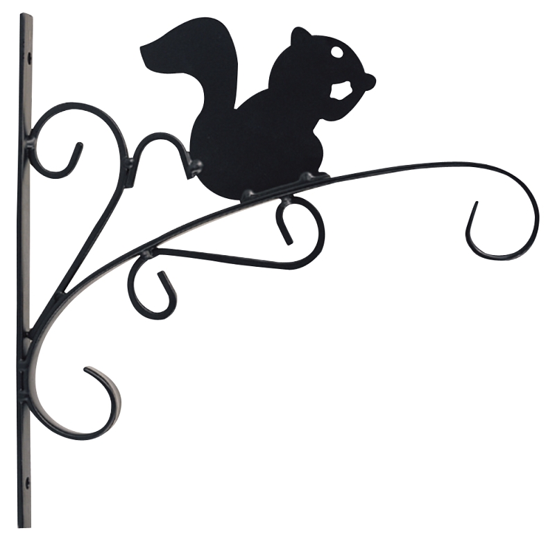 Planter Bracket Squirrel Black