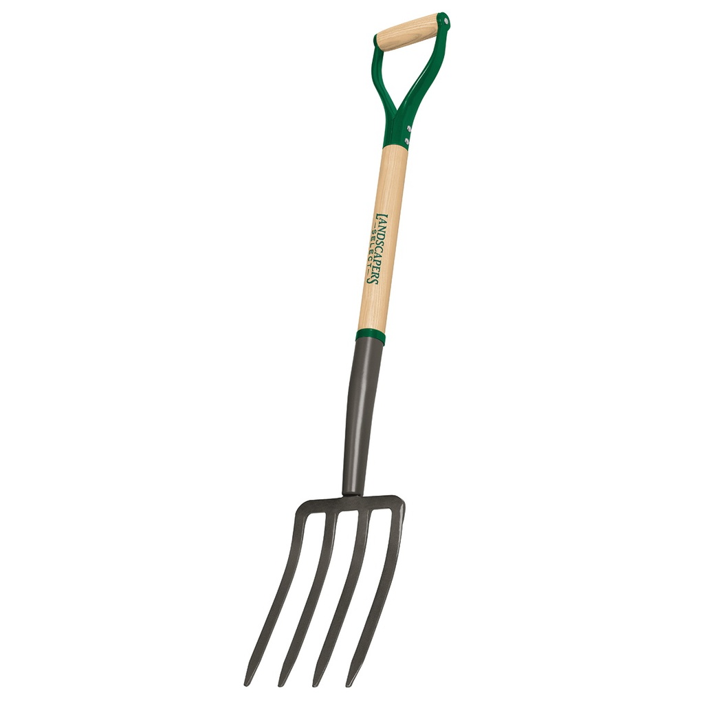 4-Tine Spading Fork Wood Handl