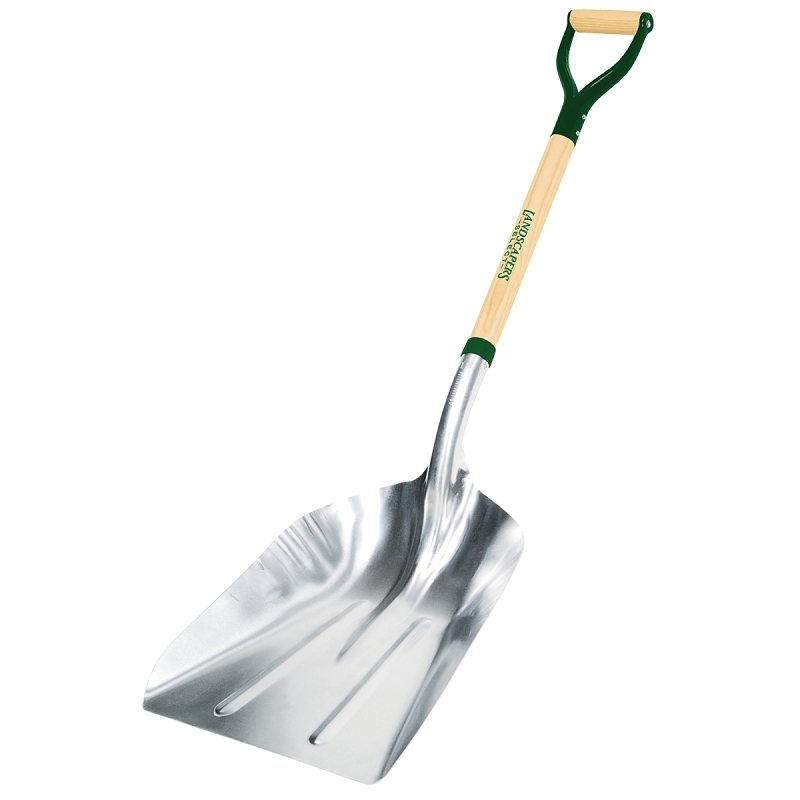 Scoop Shovel Aluminum Blade Wood D-Handle