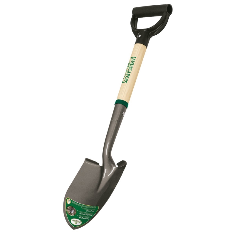 Round Point Shovel 19" Wood D-Handle