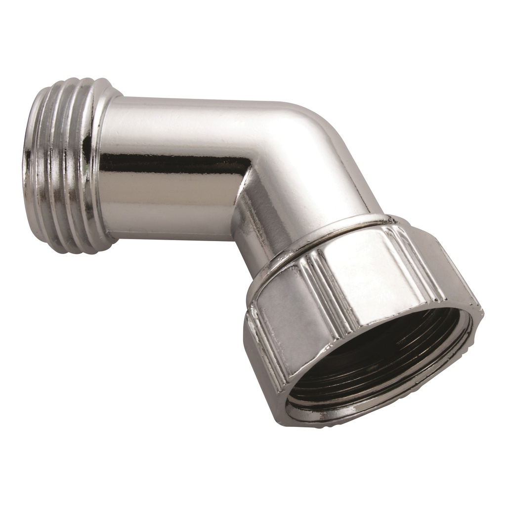 Hose Connector Swivel Gooseneck Metal Silver