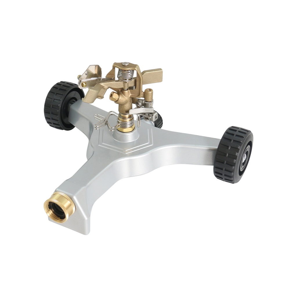 Pulsating Sprinkler 2 Wheel Metal Base