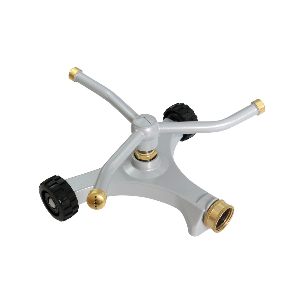 3-Arm Sprinkler 2 Wheel Metal Base