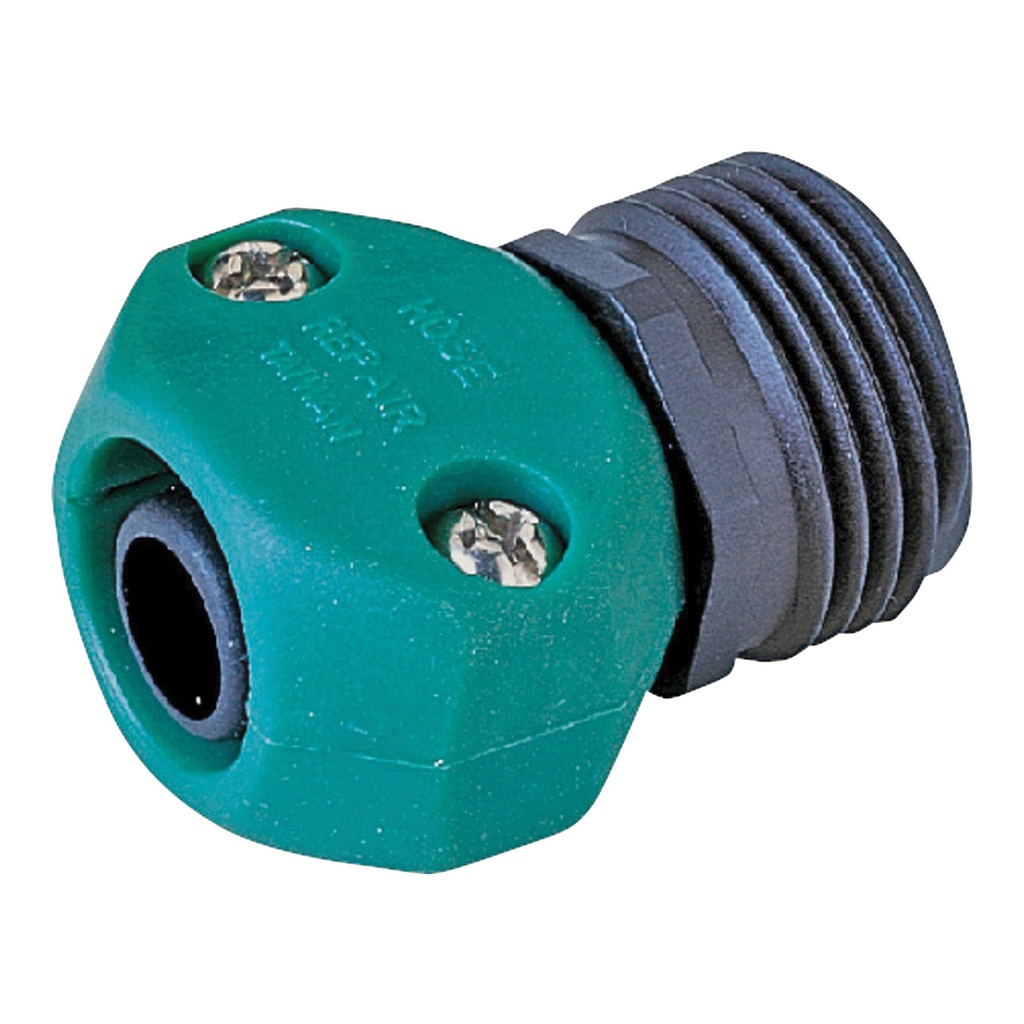 Hose Repair 1/2" Hose x 3/4" MGH Plastic Green