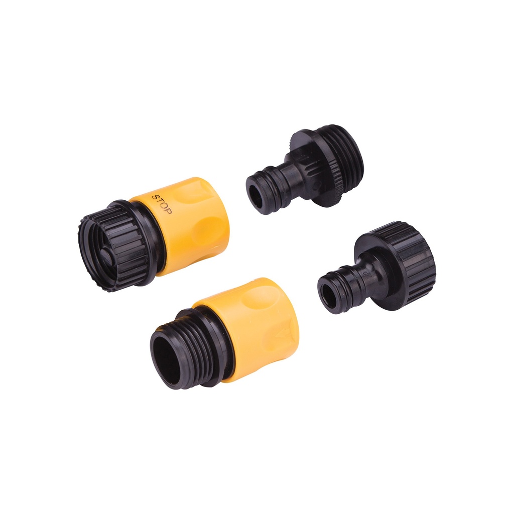 Hose Connector Set 4pc Quick Connect Plastic