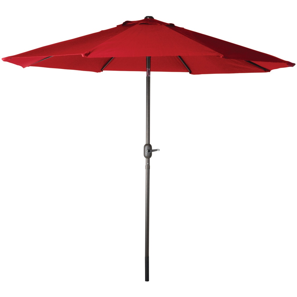 Crank Umbrella 9Ft Red