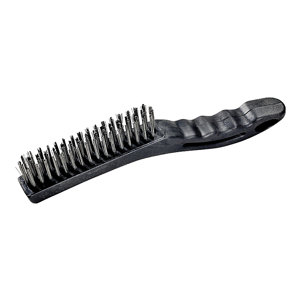 Wire Brush 9¾" Plastic Handle Steel Bristles