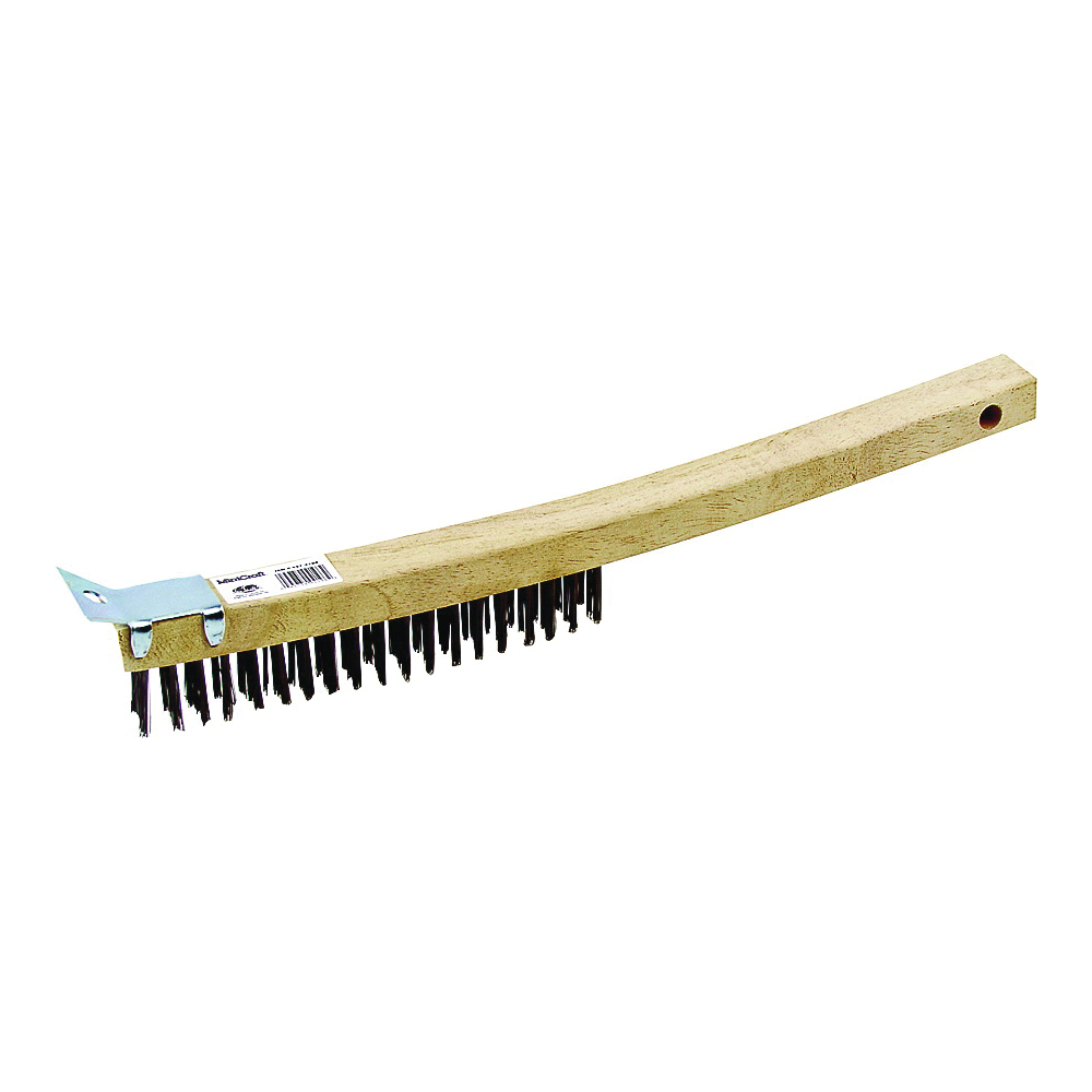 Wire Brush w/Scraper 14-1/4" Steel Bristle