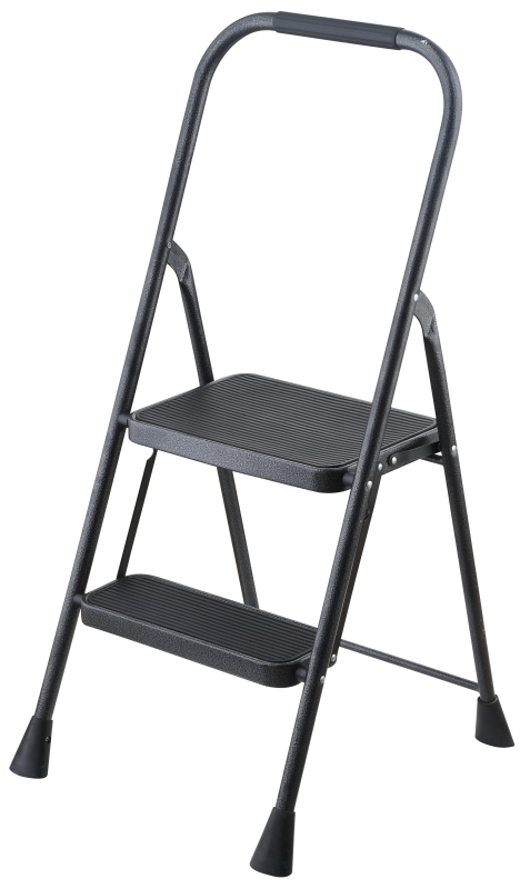 2 STEP STOOL STEEL GRAY