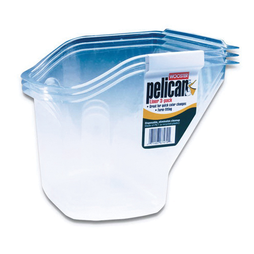 Paint Pail Liner Clear 3PK Woo