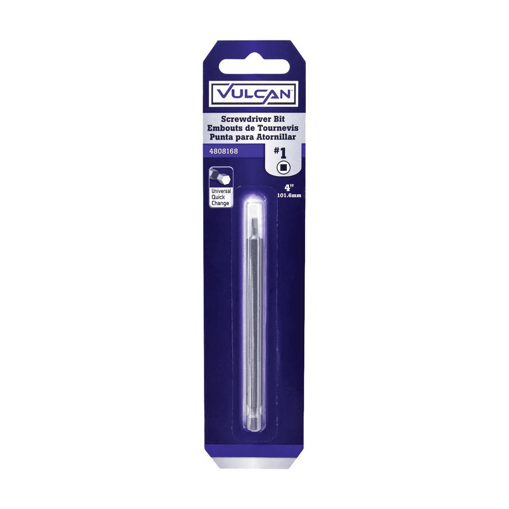 Screwdriver Bit #1 Square 4"
