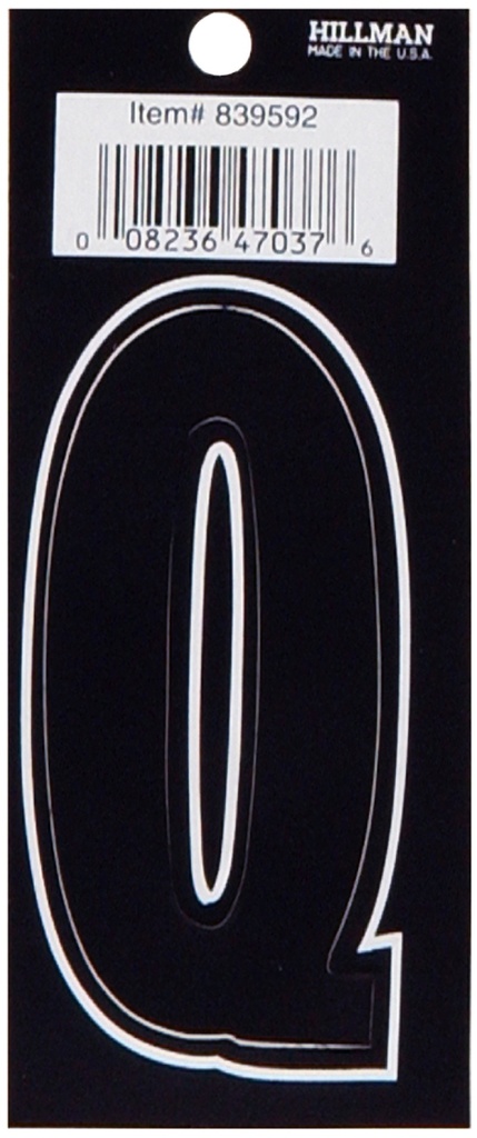 3 DIE-CUT BLACK VINYL Q