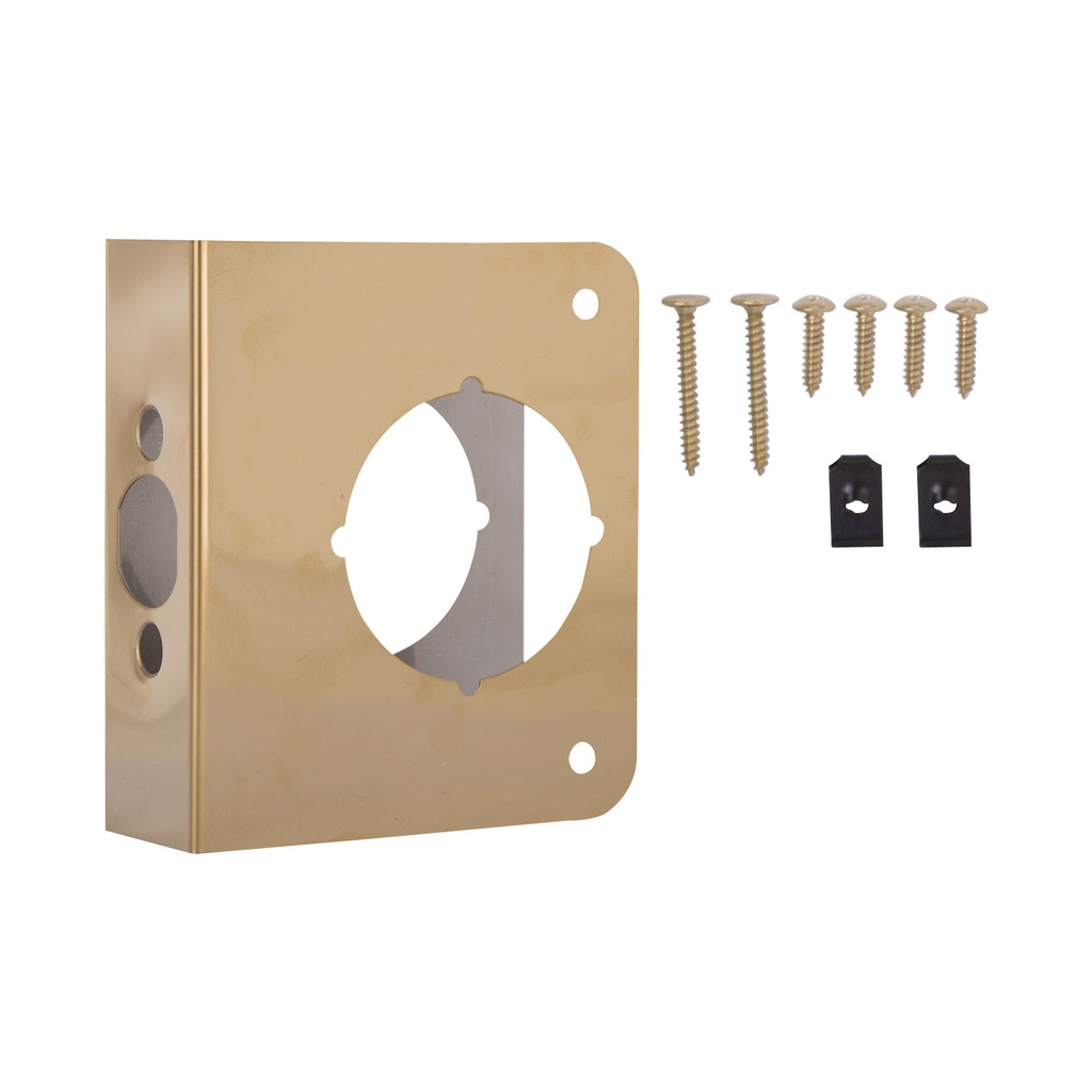 Door Reinforcer 4"x4-1/2" Brass