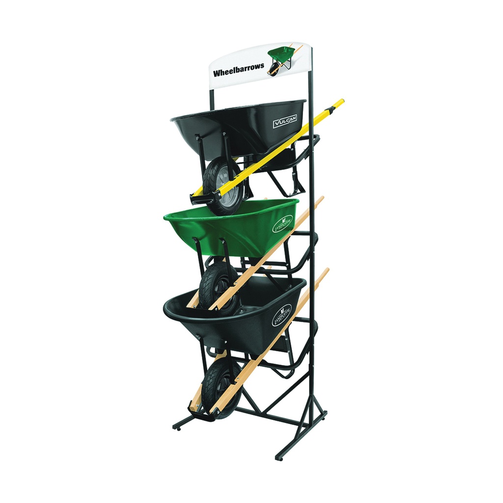 Wheelbarrow Display for 3 Wheelbarrows