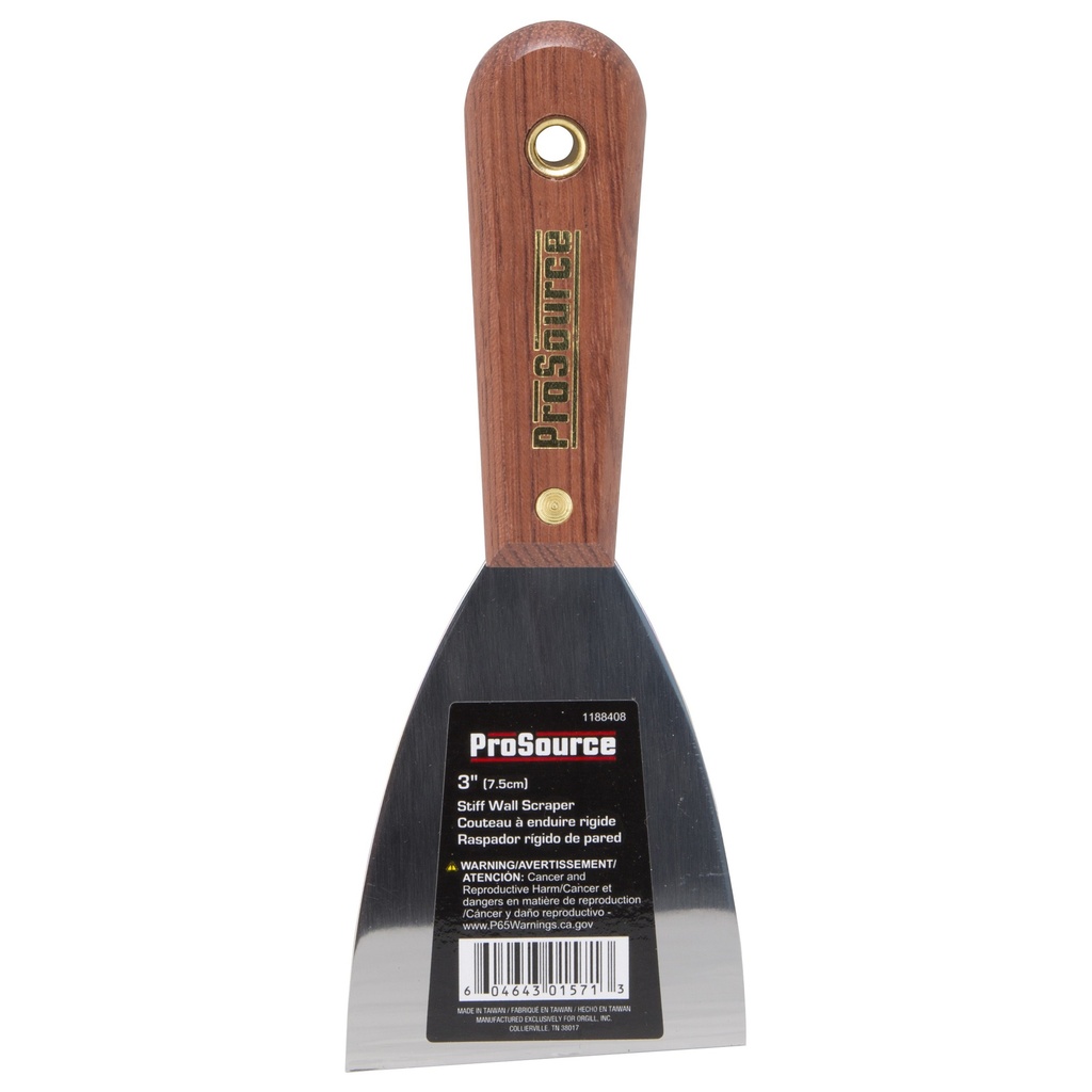 Wall Scraper 3" Stiff Angle Metal Blade