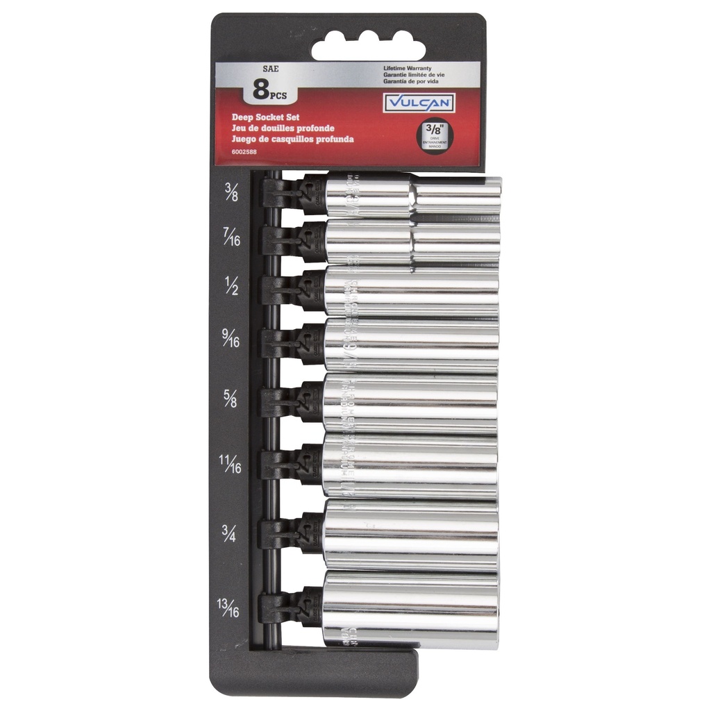 DEEP SOCKET SET 8PC 3/8DRIVE