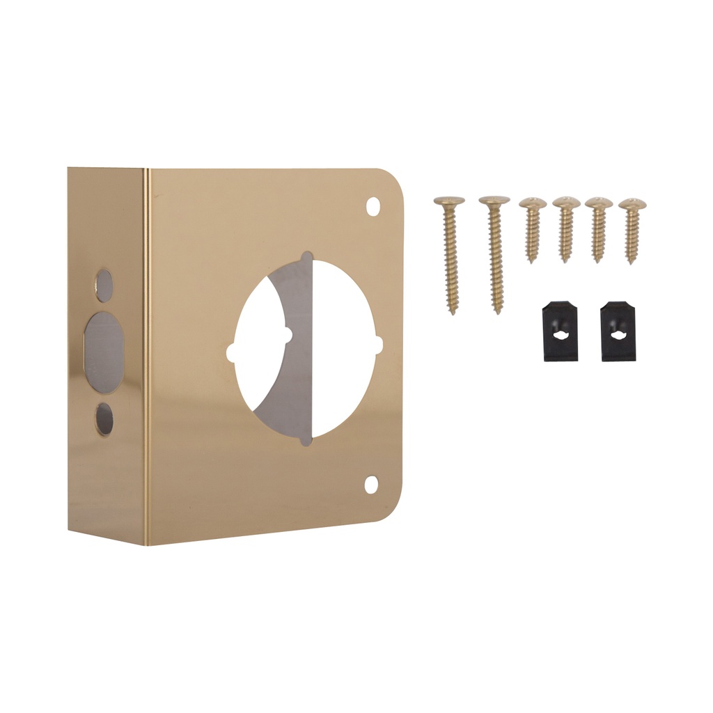 Door Reinforcer 4"x4-1/2" Brass